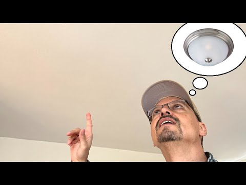 Installing a Ceiling Light Without Existing Wiring - step by step