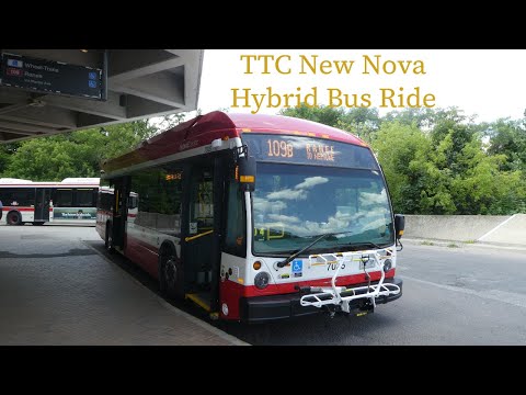 Toronto TTC Brand New Nova Hybrid Bus Ride on Route 109B Ranee 7/22/2023