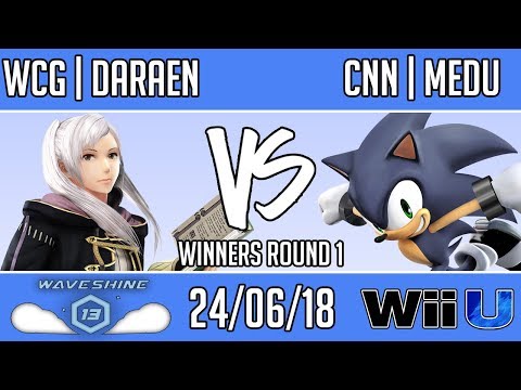 Waveshine 13 - WCG | Daraen (Robin) vs CNN | Medu (Sonic) - Round 1 - SSB4