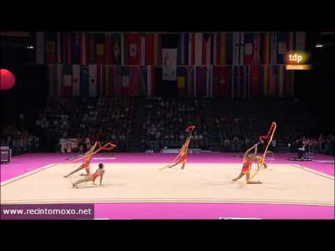 Spain 3 ribbons and 2 hoops AA World Championships Montpellier 2011