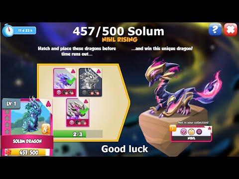 457/500 Solum Dragon Piece-Dragon Mania Legends | Origin of Void Ancient | DML