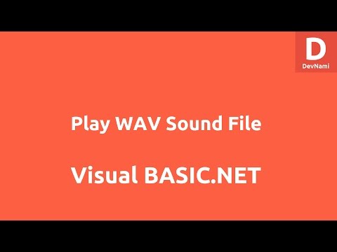 Play WAV Sound File using VB Net