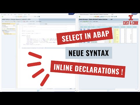 Select Statements in ABAP - New Syntax with Inline Declarations [German]