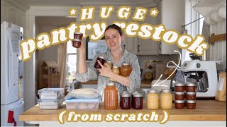 Restock My Pantry With Me (From Scratch) // Apple Butter, Granola Bars, Pumpkin Spice Syrup, & More
