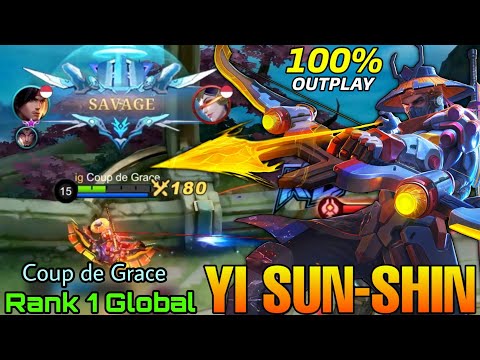 SAVAGE! YSS One VS All Outplay! - Top 1 Global Yi Sun Shin by Coup de Grace - Mobile Legends