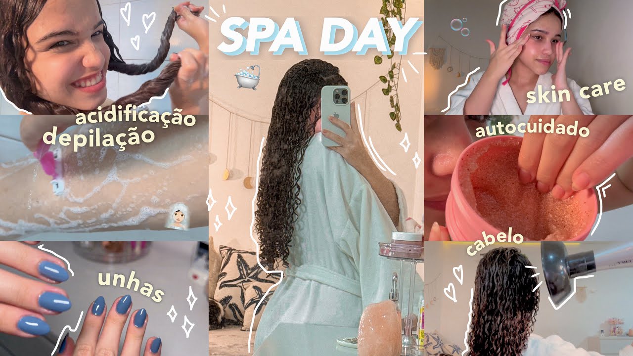 SPA DAY em casa! 🫧🎀 *autocuidado* | cabelo, skincare, unhas… 💅🏻
