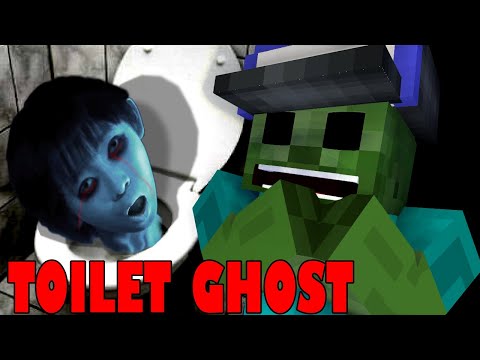 Monster School : GHOST AT TOILET SCARY STORY - Minecraft Animation