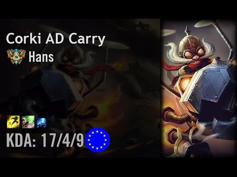 Corki AD Carry vs Ashe - Hans - EUW Challenger Patch 6.14