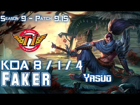 SKT T1 Faker YASUO vs IRELIA Mid - Patch 9.15 KR Ranked
