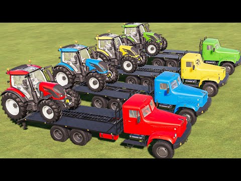 Small Tractor of Colors! Transport VALTRA to Sugarcane field! HARVESTING,LOADING, SELLING! FS22
