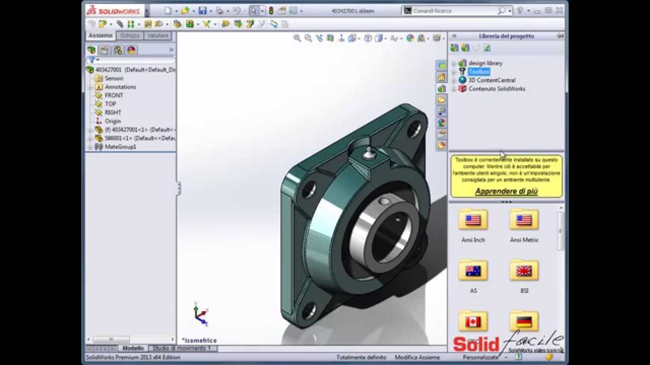 SolidFacile Professional 20 Inserire Componenti Toolbox