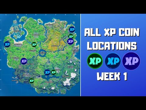 All XP Coins Locations in Fortnite Season 4 Chapter 2 Week 1! (Green, Blue & Purple)