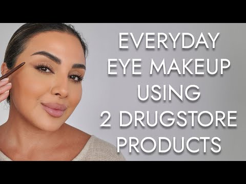 EVERYDAY EYE MAKEUP TUTORIAL USING DRUGSTORE MAKEUP | NINA UBHI