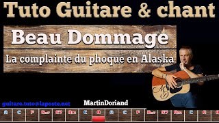 Tuto Guitare chant Beau dommage La complainte du phoque en Alaska