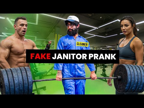 Surprise in the Gym: Janitor Prank Catches Guys & Girls Off Guard 💥