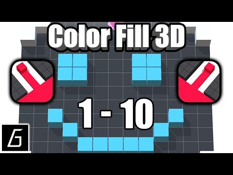 Color Fill 3D - Gameplay - First Levels 1 - 10 (iOS - Android) - YouTube