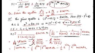 General Method of Finding Particular Integral, Particular Integral Solutions ....