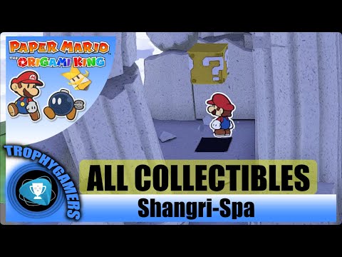 Paper Mario The Origami King - All Collectibles Shangri-Spa - All Holes, Treasures, Blocks Locations