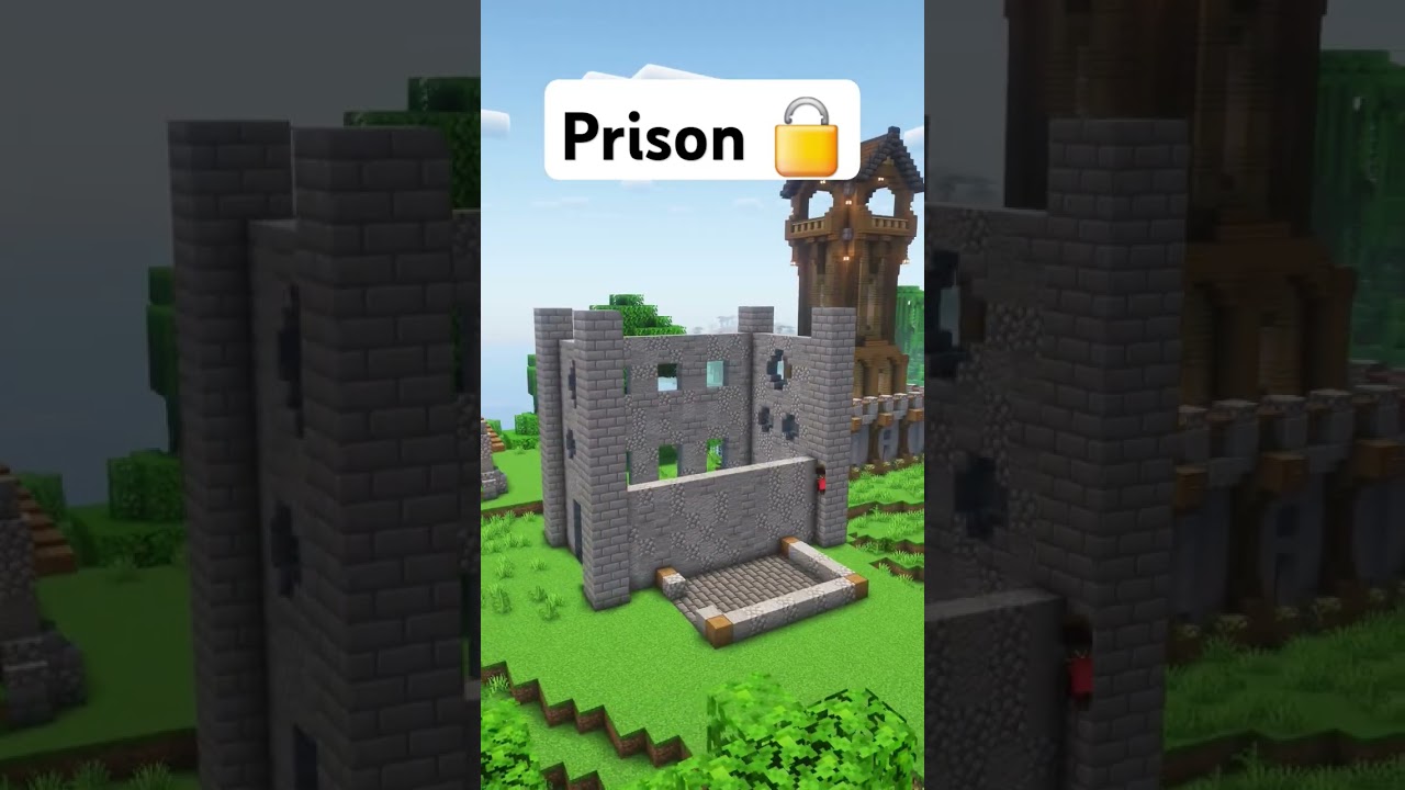 Medieval Prison In Minecraft | Tutorial | Building a City | #minecraft #tutorial #timelapse