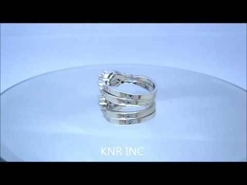 18K ROUND ANTIQUE DIAMOND ENGAGEMENT RING & BAND 1.56CT - KNR INC - 118.1