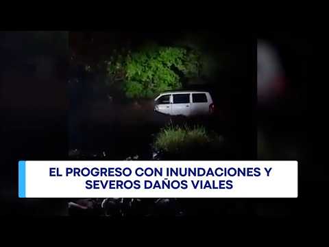 Lluvias provocan inundaciones y daños en carreteras de El Progreso