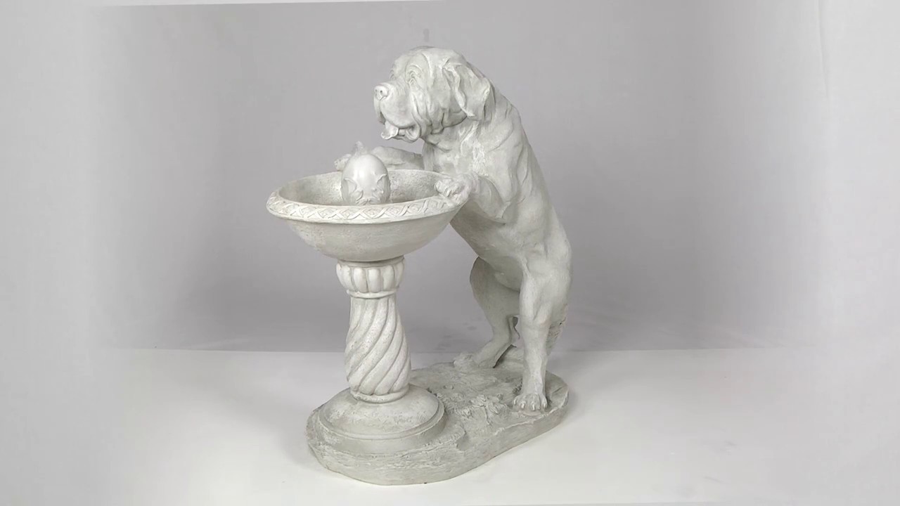 Quenching a Big Thirst Sculptural Dog Fountain Video