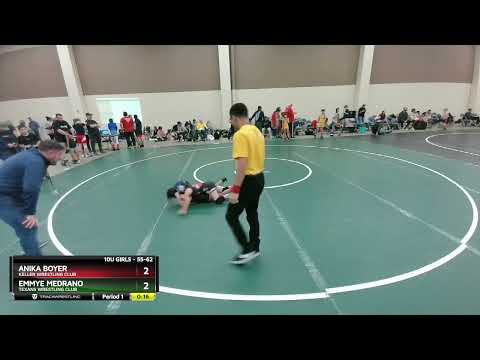 55-62 Lbs Round 3 - Anika Boyer, Keller Wrestling Club Vs Emmye Medrano, Texans Wrestling Club 353