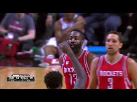 James Harden 4-pt Play | Rockets vs Bulls | 3.10.17 | 16-17 NBA Season