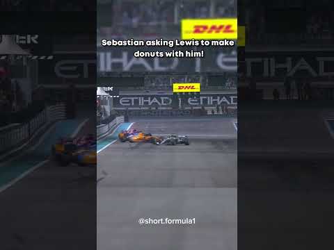 Sebastian Vettel asking Lewis Hamilton to make donuts with him. #f1 #shorts