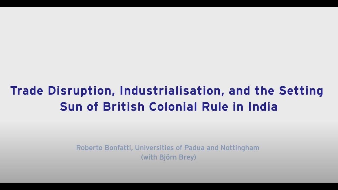 Trade Disruption, Industrialisation, and the Setting Sun of British Colonial Rule in India