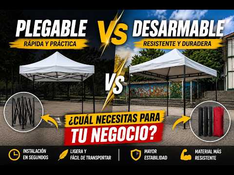 ¿Kiosco plegable o desarmable? — Carpas El Sol