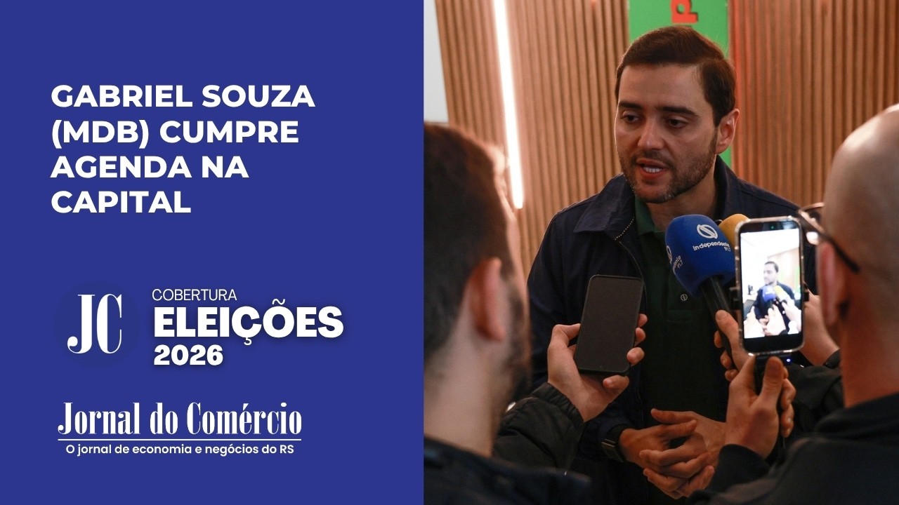 Gabriel Souza (MCB) cumpre agenda em Porto Alegre na manhã de domingo