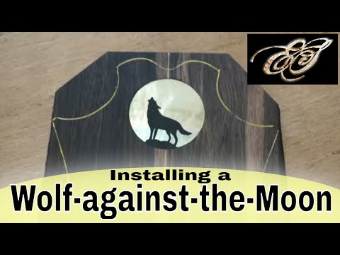 Installing a Wolf-against-the-Moon Headstock Inlay