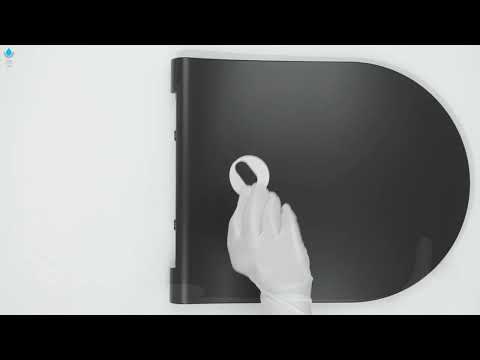WC Sitz Softclose Dünn Toilettensitz Deckel Easy-Click Schwarz Matt AL0611 video