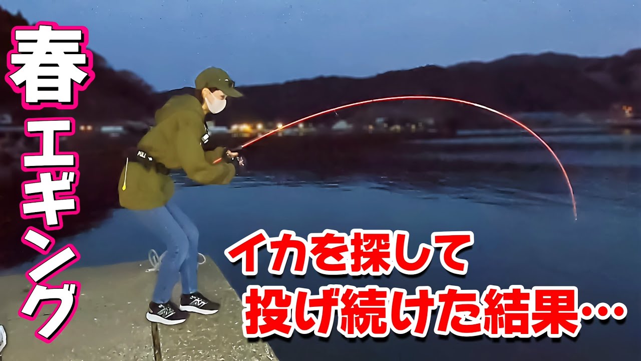 【エギング】春の堤防で イカを探して投げ続けた結果…