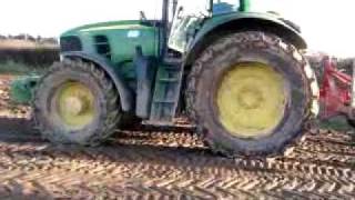 John Deere 7530 Premium and Kverneland 3 Ripper Subsoiler