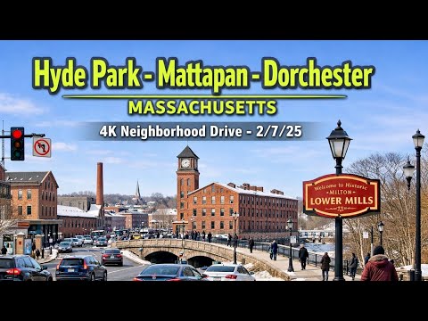 🚖 Hyde Park - Mattapan - Dorchester MA | 4K Neighborhood Drive - 2/7/25