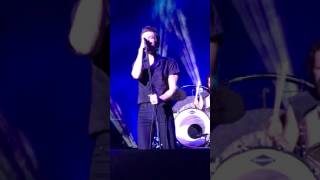 Brandon joking and giggling during A Dustland Fairytale - The Killers - Radio 104.5 10th Birthday C