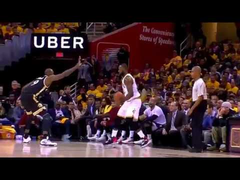 Lebron toying with Serge Ibaka with CASUAL BACK-TO-BACK THREES (cavs raptors game 2 5.3.17)