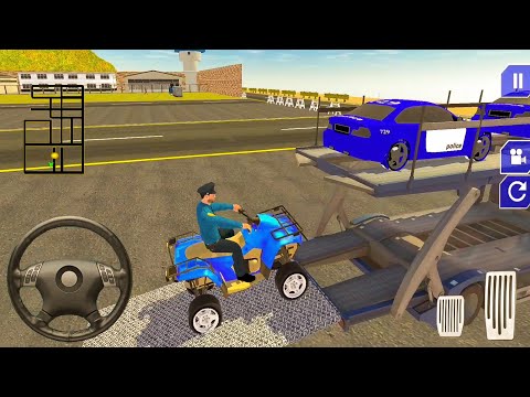 US Police ATV Quad Bike Transport Truck_ Police Car Transport Simulator_ Android GamePlay FHD