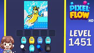 Pixel Flow Level 1451 Solution Walkthrough