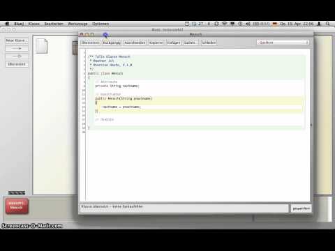 BlueJ-Projekte und Klassen, eine Kurzdemonstration
