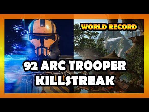 Battlefront 2 - WORLD RECORD 92 ARC TROOPER KILLSTREAK on Supremacy