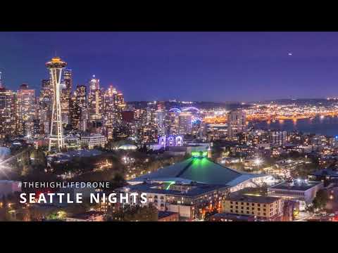 Epic Drone Hyperlapse in 4K!  - Seattle Washington Cityscape and the Space Needle at night!