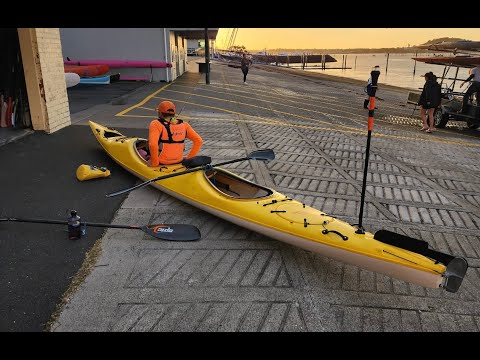 First time paddling a double sea kayak. It's fast! Barracuda AR Duo.