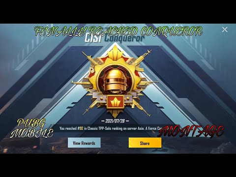 Finally reached conqueror | SOLO tpp | Asia server | PUBG mobile Montage #10 | RUMORS x PUBG |