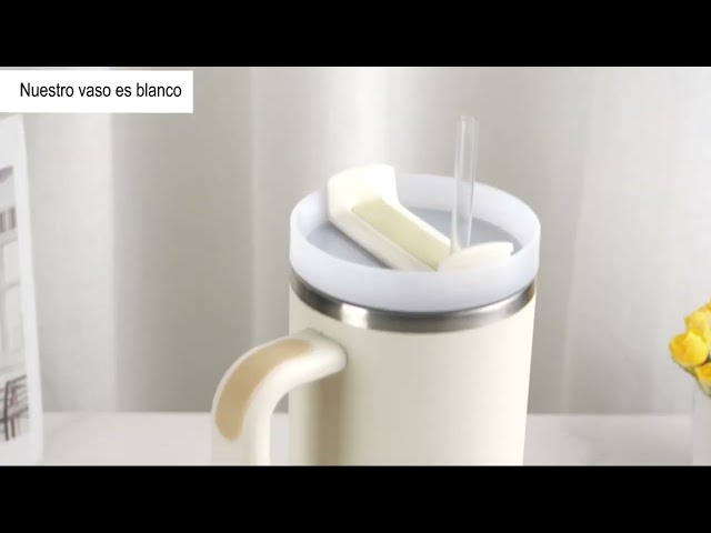 Vídeo relacionado con Undercover - Taza aislante Wednesday con pajita - 880ml de capacidad - Taza de acero inoxidable con asa - Sin BPA