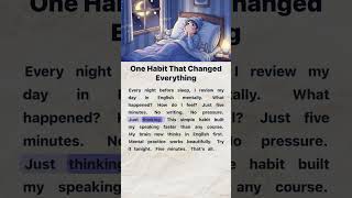 One Habit That Changed Everything | English Reading and Listening Practice #englishforbeginners