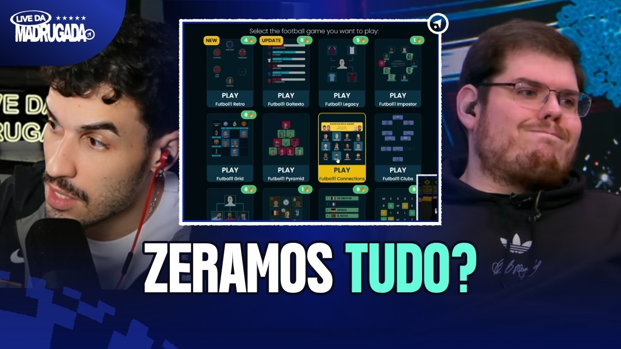 ZERAMOS OS GAMES? ALLAN E CAZÉ DISPUTAM JOGOS DA COPA DO MUNDO! | LIVE DA MADRUGADA