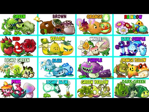 Random 16 Colorful Team Plants Battlez - Who Will Win? - Pvz 2 Team Plant Vs Team Plant